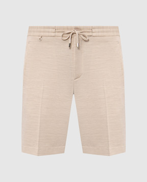 Stefano Ricci Beige wool and silk shorts M1T6100332CM10HA