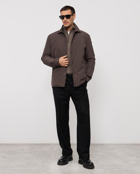 Cashmere&Whiskey Brown merino wool sweater 50707