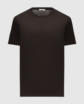 Stefan Brandt ENNO brown silk t-shirt ENNOSE