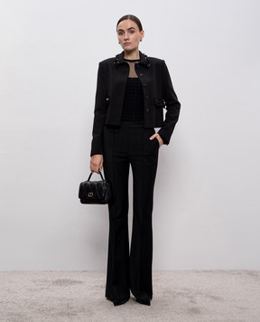 Twinset Black jumper with logo 252AT3020