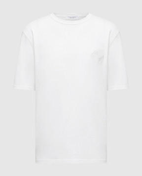 Stefano Ricci Ivory wool T-shirt with embroidered emblem MNH6305620WPA02T