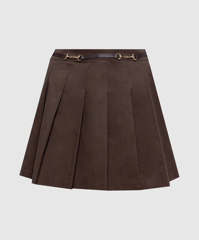 Brown pleated skirt Anais