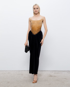 Montsand Black dress with corset top D250