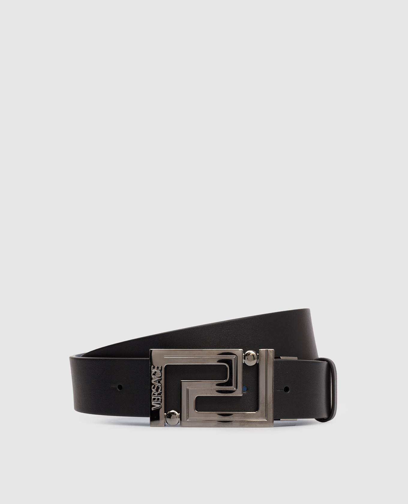 

Reversible Greca leather belt Versace, Black