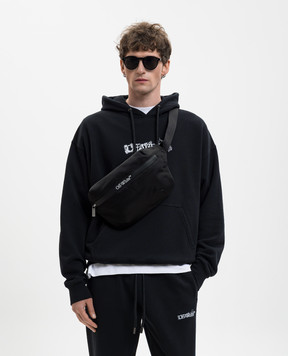 Off-White Black belt bag with logo print OMNO037C99FAB001
