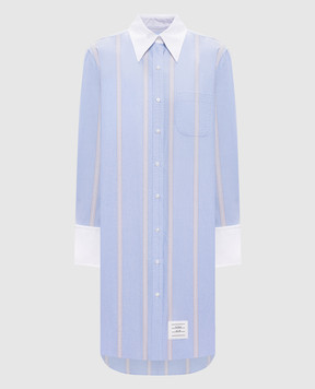 Thom Browne Blue striped shirt dress FDSF50CF0662