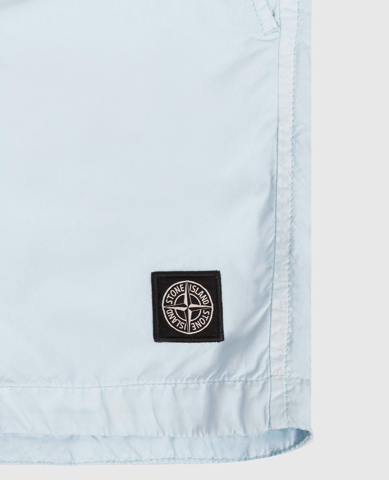 Kids' blue swim shorts with logo patch Stone Island 3