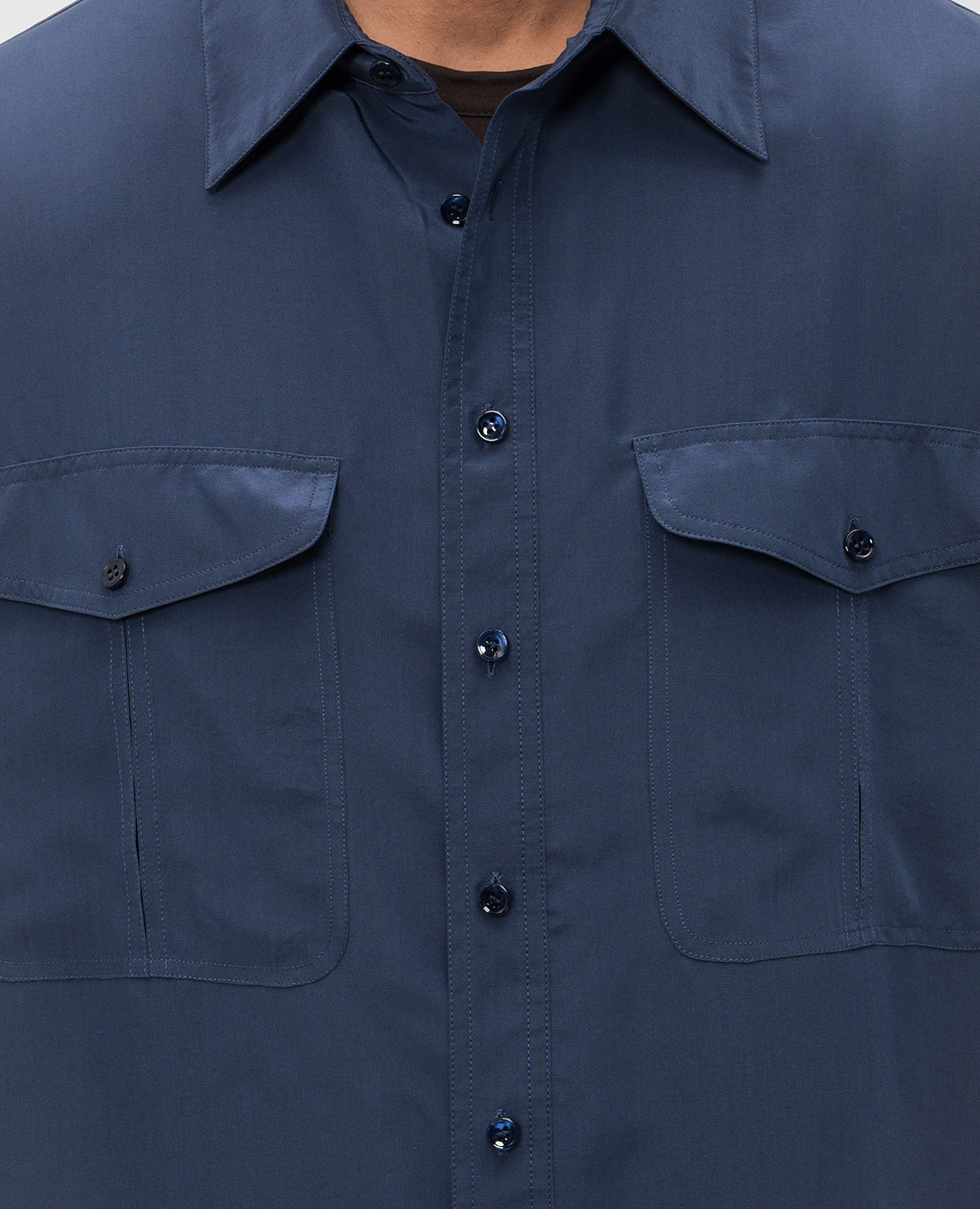 Blue shirt with silk Saint Laurent 5
