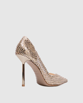 Le Silla Gilda gold shoes with crystals 4190E090BXPPSTE