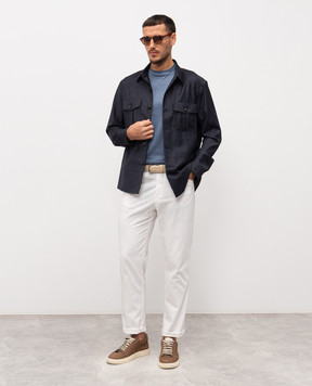 Canali Blue wool shirt AA0252431019