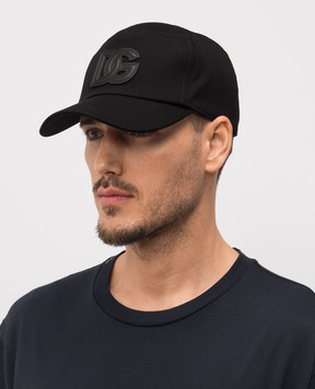 Dolce&Gabbana Black cap with logo GH931ZGK262