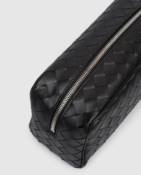 Bottega Veneta Black Intrecciato leather toiletry bag 729295VCPQ1