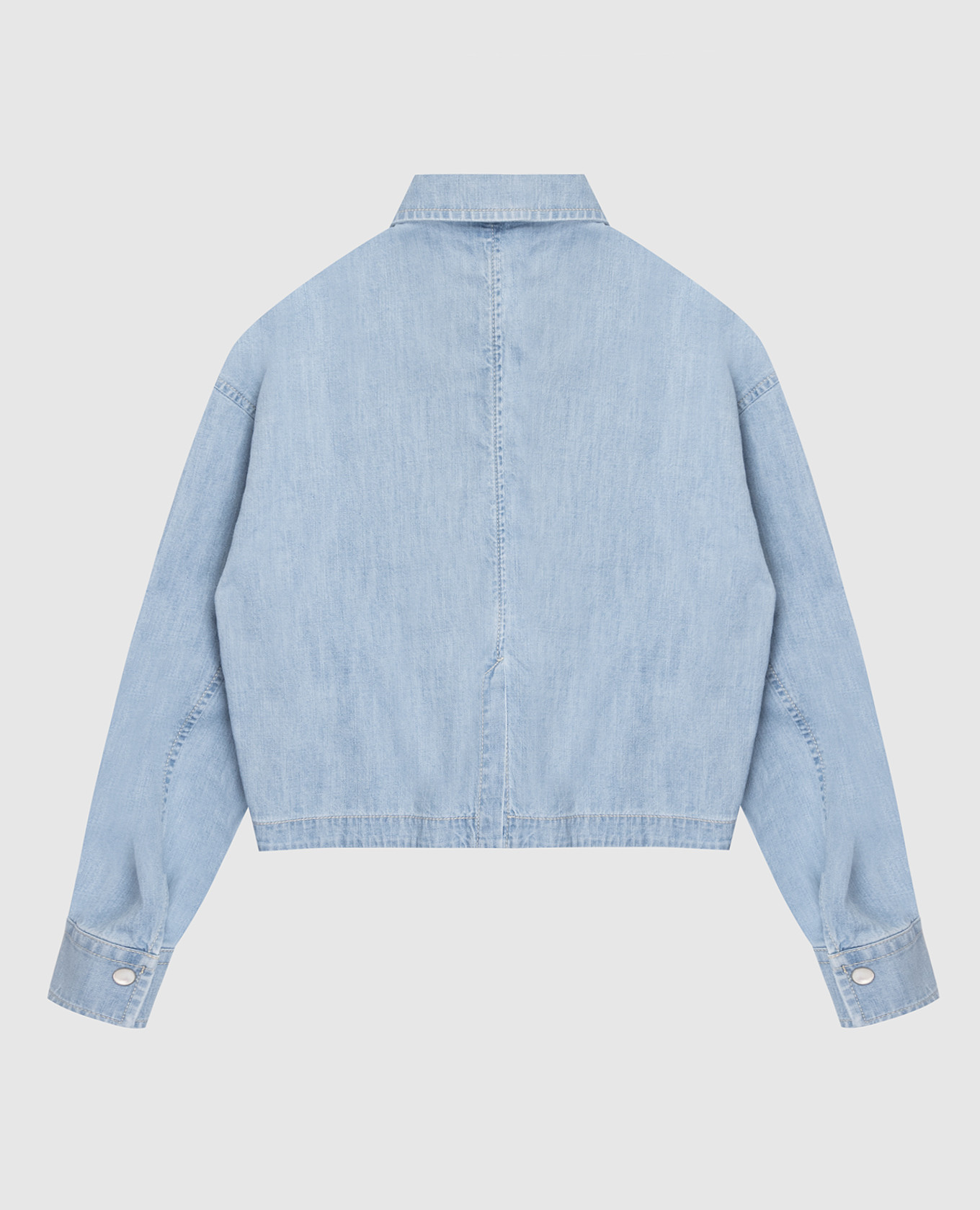 

Children's blue shirt with a monil chain Brunello Cucinelli, Light blue