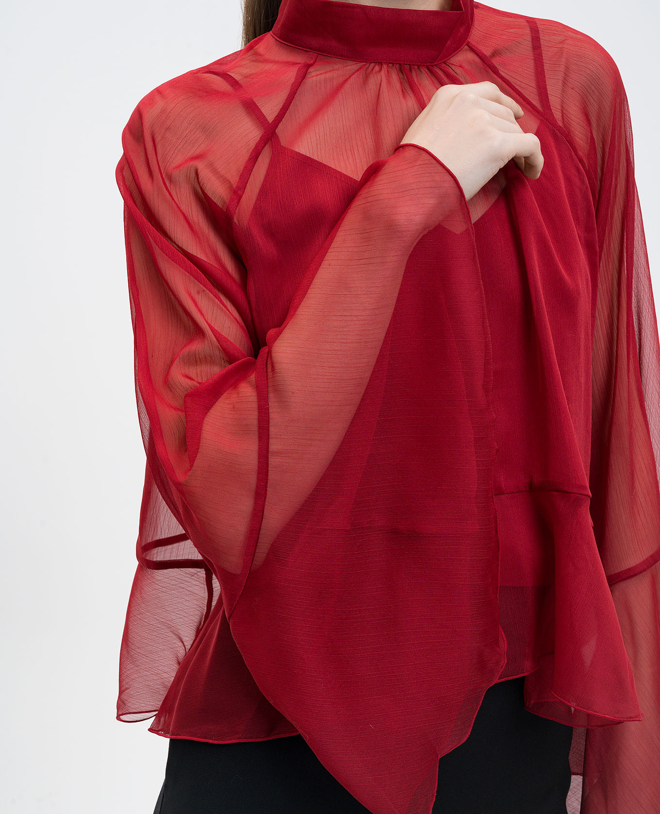 Red blouse with logo Twinset 5