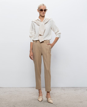 Peserico Ivory striped shirt A0617500683