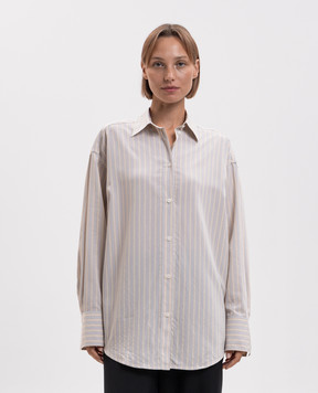 Toteme Beige striped shirt 263WRT0621FB0689