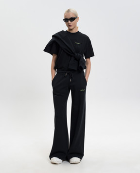 Off-White Bookish Reg Black Logo Sweatpants 2CH022S26FLE001