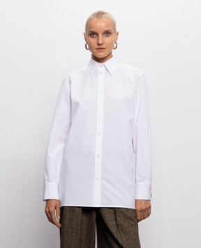 Saint Laurent White shirt with Cassandre embroidery 864599Y9J21