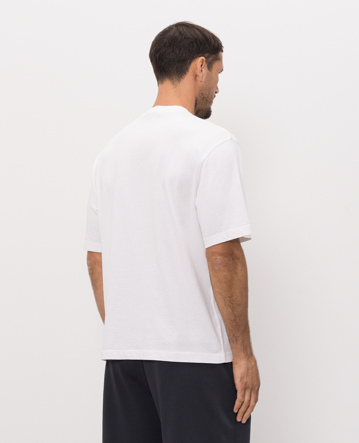 Ivory T-shirt with logo patch Stone Island 4