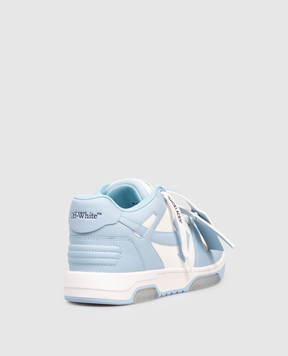 Off-White Out Of Office blue leather sneakers OMIA189C99LEA007