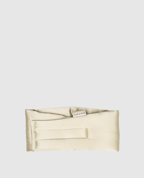 Dore & Rose Green silk sleep mask with logo DEEPSLEEPMASK