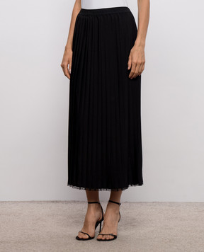 Twinset Black pleated skirt with lace 262TP2350