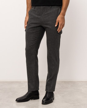 Stefano Ricci Gray wool and cashmere cargo pants M1T6300060WCEA1V
