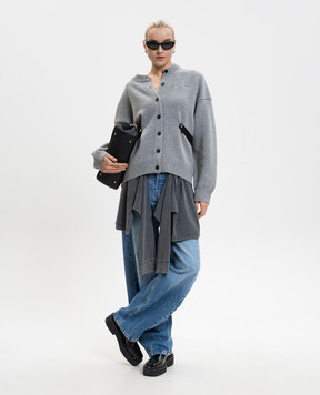 Alexander Wang Gray wool cardigan with belt 1KC4253058