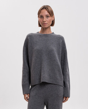 Simonetta Ravizza Denise gray cashmere sweater F06KN117T67