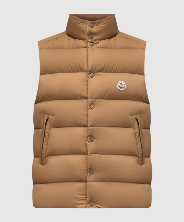 Moncler - Brown Tibb down vest K20911A00096597YD - shop with
