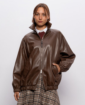 Brunello Cucinelli Brown leather jacket MPNMO7569P