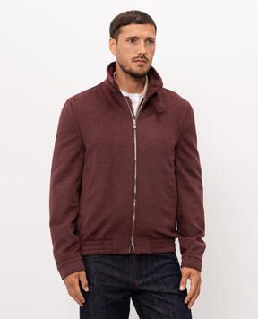 Brunello Cucinelli Burgundy wool jacket MV4676379
