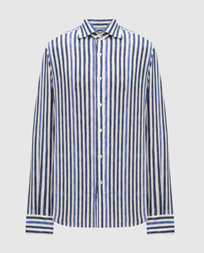 ISAIA Striped linen shirt CAM196C1075