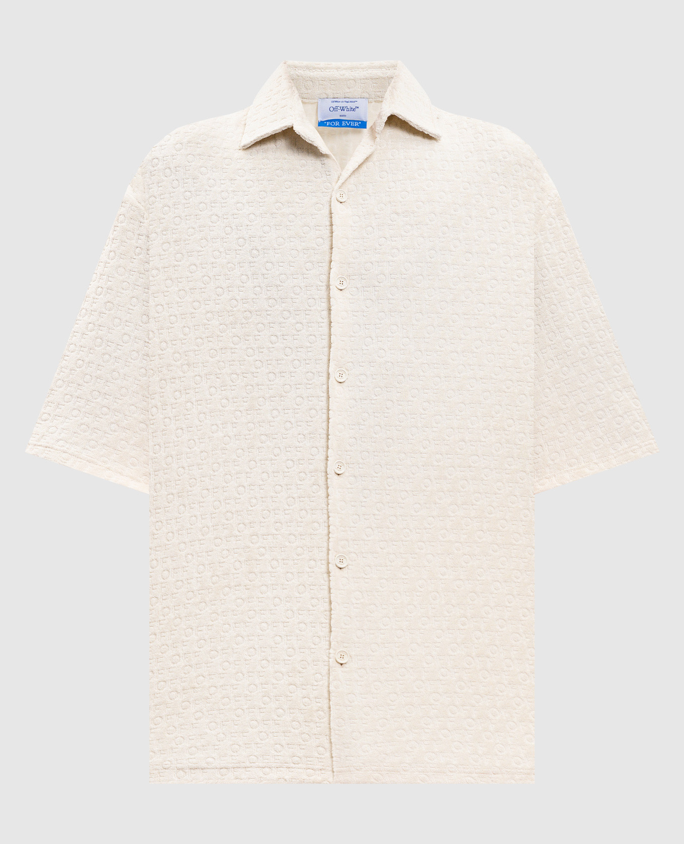

Beige terry shirt with logo pattern Off-White