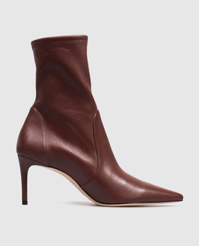 Stuart Weitzman Burgundy leather ankle boots POWER SJ974
