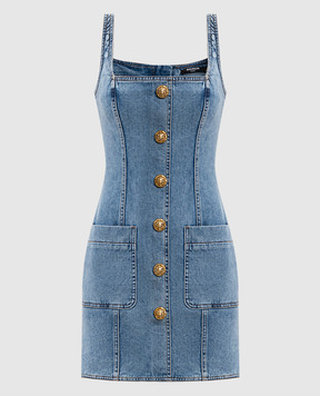 Balmain Blue denim mini dress GF1R2531DG11