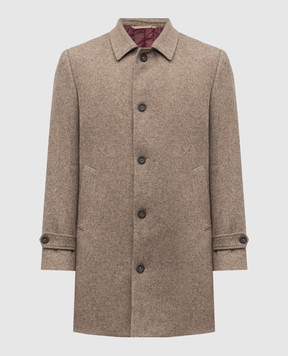 Florentino Brown coat with wool 225961520310