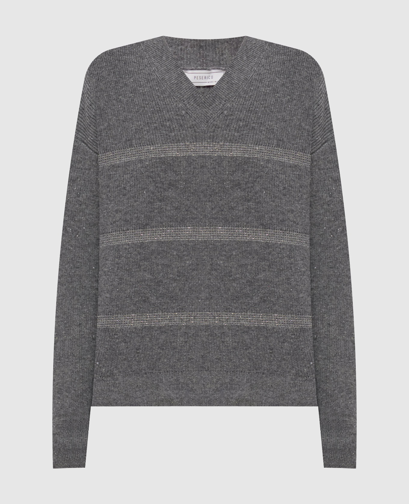 Gray pullover with lurex Peserico
