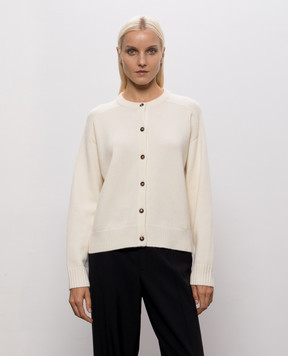 Loulou de Saison AIDAR wool and cashmere cardigan in ivory AIDARLDS