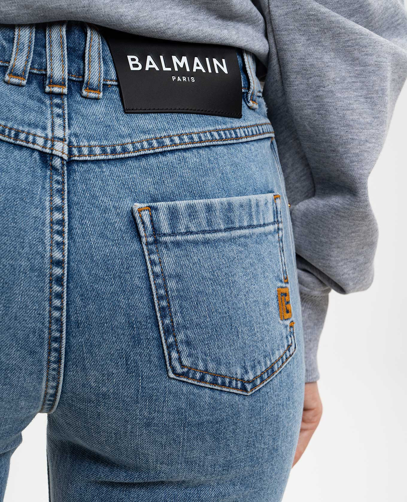 Blue skinny jeans Balmain 5