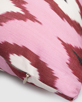 Les Ottomans Pink printed silk decorative pillow SI2450X50DS