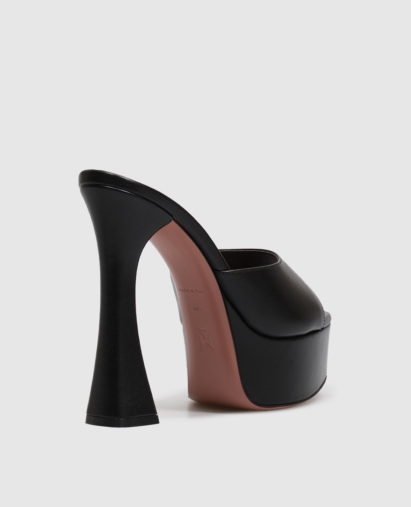 Dalida black leather mules Amina Muaddi 3