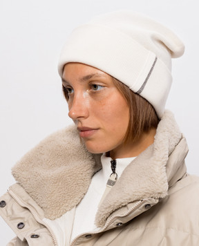 Brunello Cucinelli Ivory cashmere hat M12163199