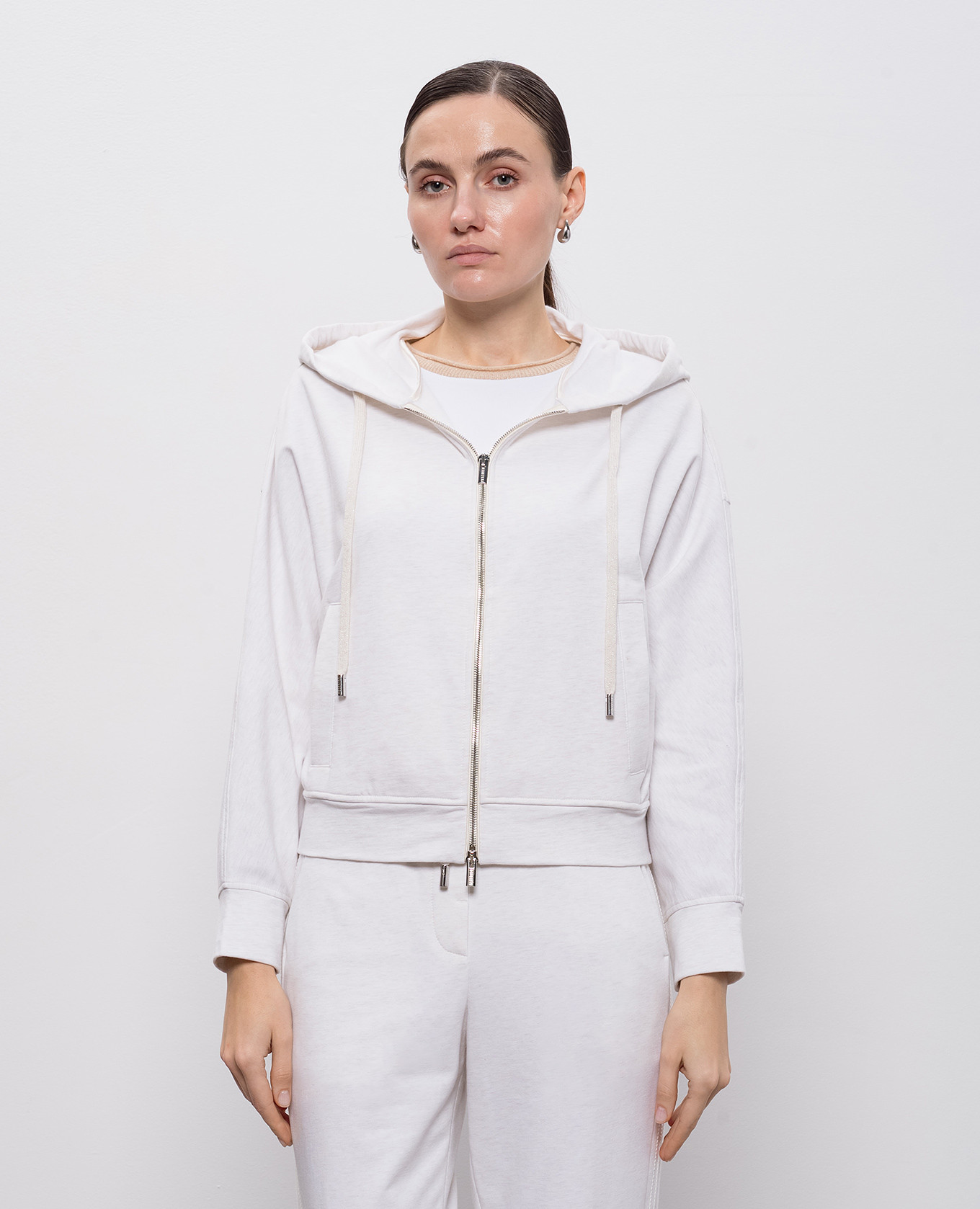 White melange sports jacket Peserico 3