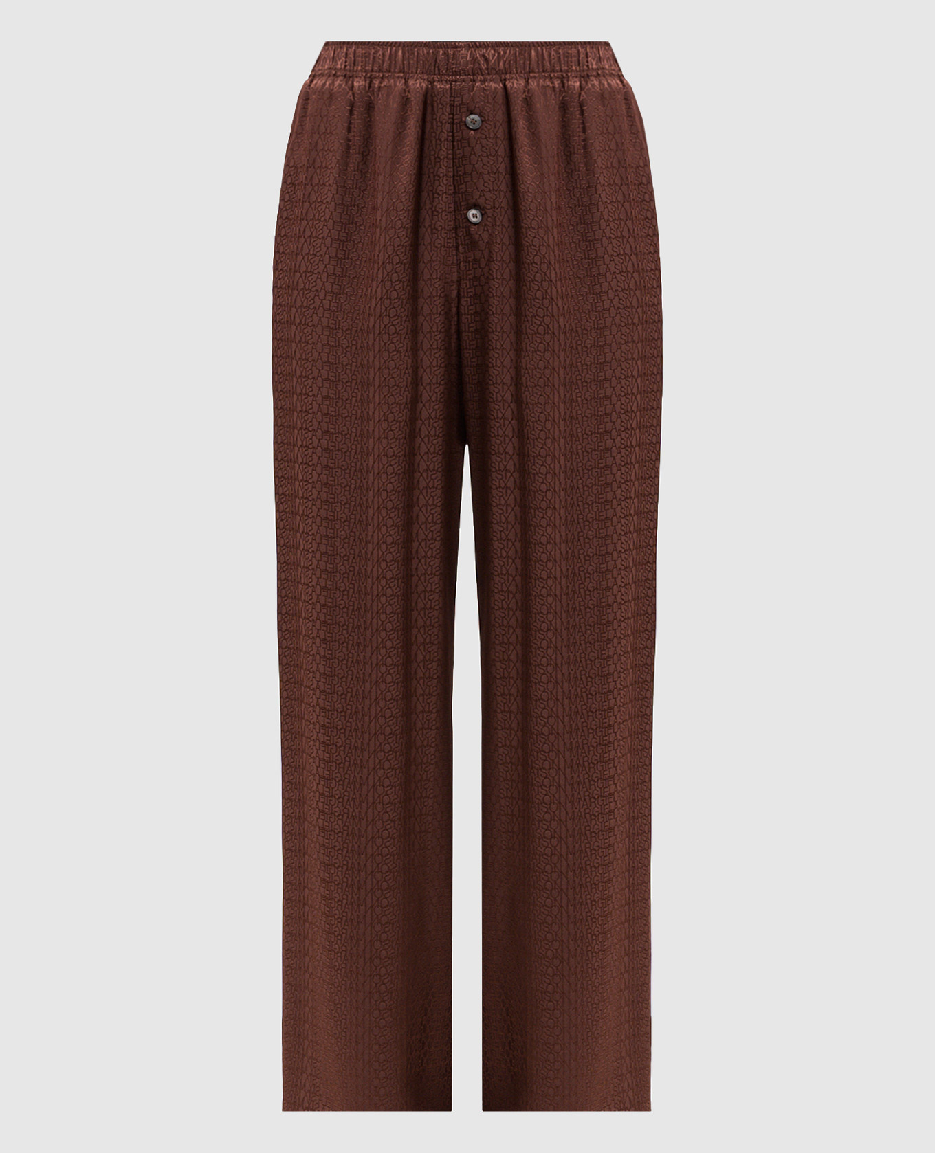 Brown pants with logo pattern