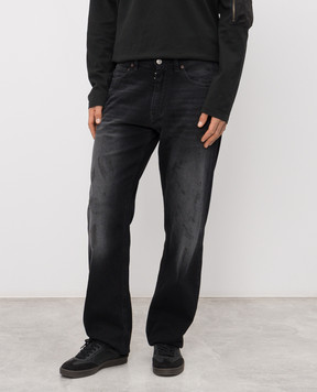 Maison Margiela MM6 Black jeans with a vintage effect SH0LA0035M30064