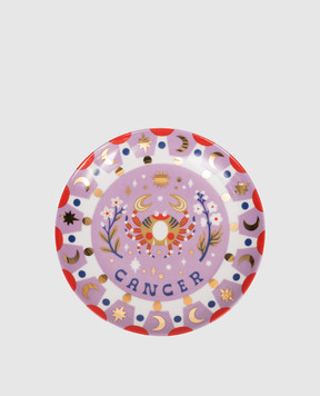 Bitossi Home Purple porcelain snack plate Cancer AST00012