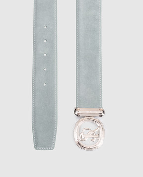Stefano Ricci Green suede belt with monogram logo N381SDC527P