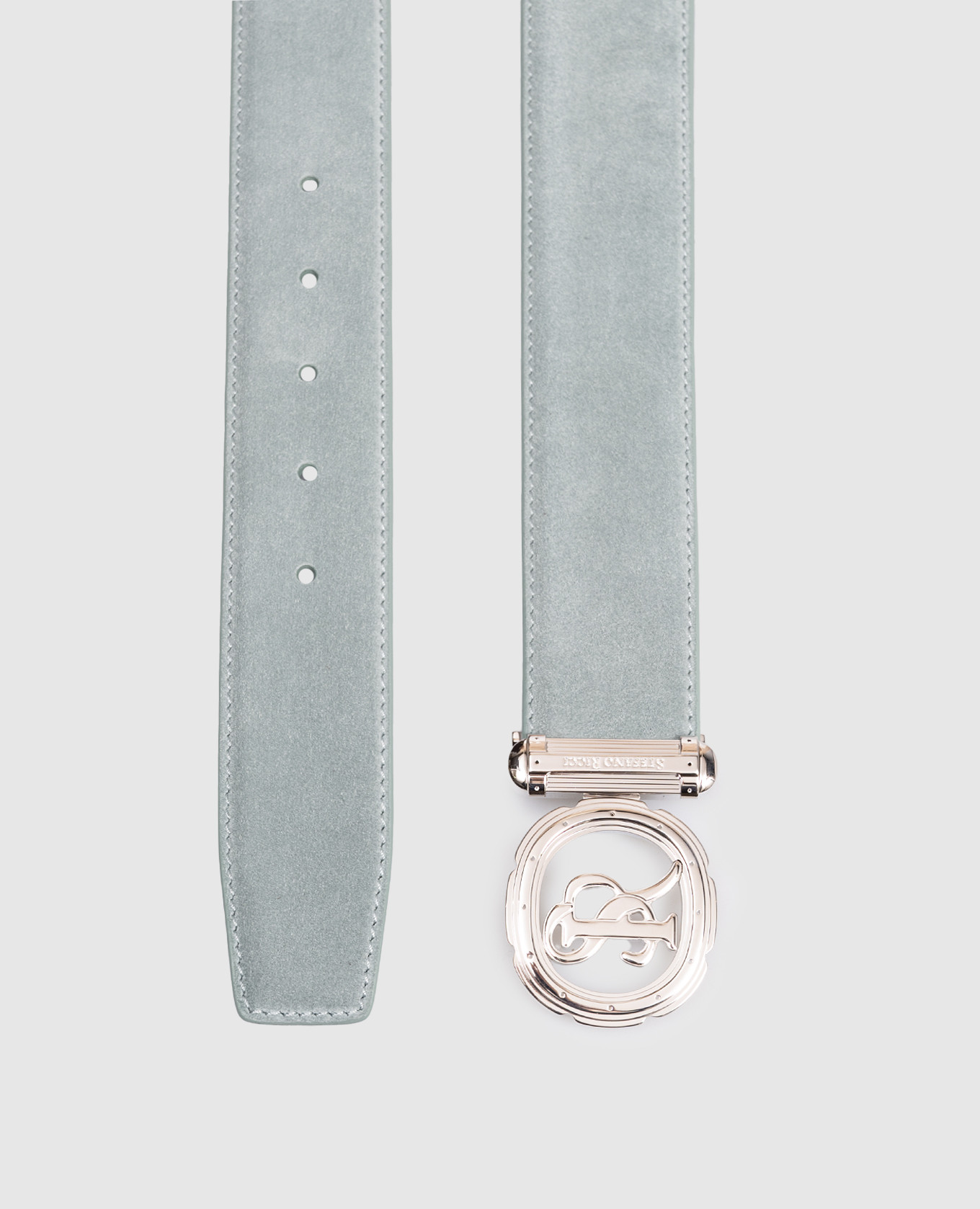 

Green suede belt with monogram logo Stefano Ricci