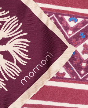 Momoni Nipponia burgundy silk scarf MOSC001102MO